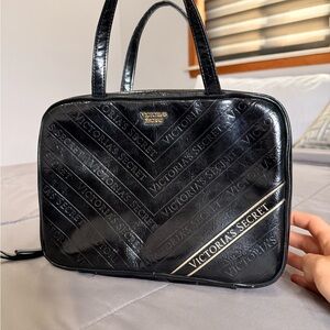 Victoria's Secret Black Patent Travel Bag